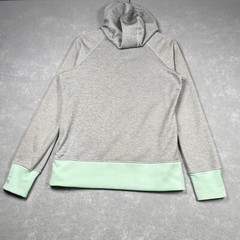 Nike Gray Green Hooded Sweatshirt Athletic Hooded Pockets Drawstring Size: M