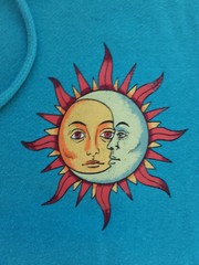 Mighty Fine Celestial Sun/moon Full Zip Hoodie Women’s Size Large