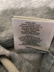 Russell Womens HOODIE S Heather Gray Embroidered Logo Quilted Pocket NEW