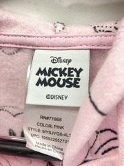 Disney Mickey Mouse Hoodie Sweatshirt Women Large Pink AOP Full Zip Fleece NWT