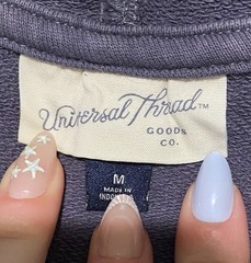 Universal Threads Women’s Medium Blue Cotton Hoodie Thin Pullover Sweatshirt