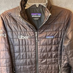 Patagonia Womens Small Nano Puff Gorpcore Logo Quilted Jacket Black Full Zip