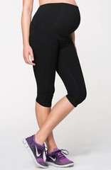 NWT Ingrid & Isabel Knee Length Active Maternity Pants w/Crossover Panel Size XS