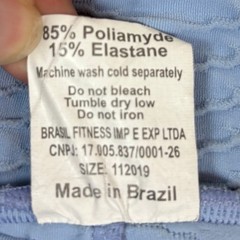 Booty by Brabants Textured Biker Shorts Light Blue High Waist Brazil Workout OS
