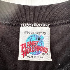 Planet Hollywood Orlando Black Crew Neck Embroidered Logo Vintage Sweatshirt