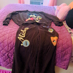 Disney Mickey Mouse 2-Piece Fleece Sweatsuit Set Brown Women’s S and M