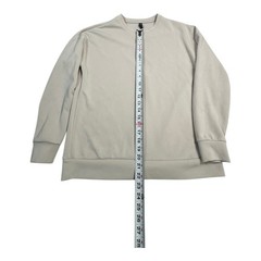 LAZYPANTS Womens Size M Light Beige Crew Neck Long Sleeve Pullover Sweatshirt