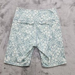 Maurices Bike Shorts Womens M Green Tie Dye Super High Rise 8in Crossover Luxe