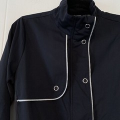 Brooks Womens Medium Jacket Coat Running Shelter Technology Black Snap Zip