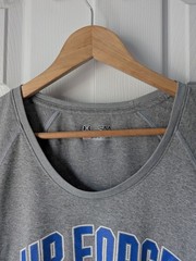 Air Force Under Armour T Shirt Womens Gray USAF Semi Fitted Logo Short Sleeve SM