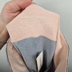 Outdoor Voices Springs 7/8 Leggings Tri Color Pink Gray Blue Small Athletic Yoga
