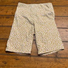Billabong Leopard Print Bike Shorts Women’s S P Gold White Pink Athletic