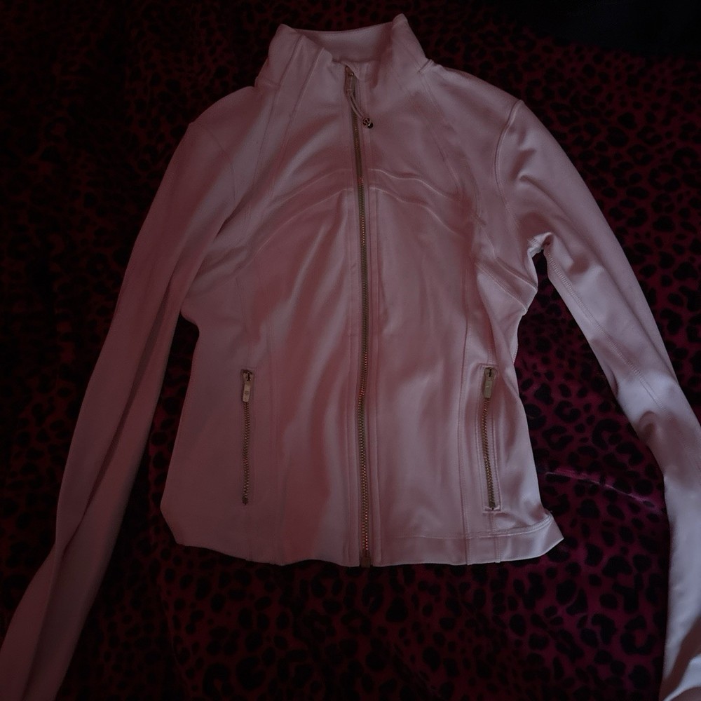 lululemon athletica Define Pink Full Zip Track Jacket Pockets Slim Fit Size 4
