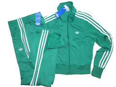 Adidas Firebird Classic Tracksuit Jacket & Pants KD13333 Bold Green Women SMALL