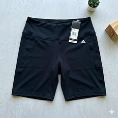 adidas AEROREADY Women’s Black Biker Shorts 2XL Pull-On Elastic Waist
