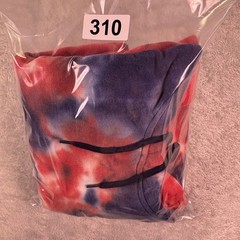 Hollywood The Jean People Women’s Hoodie S Red Blue Tie Dye Pullover Sweatshirt