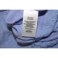 T by Talbots Cropped Sweatshirt Snap Closure Drawstring Periwinkle Blue NEW