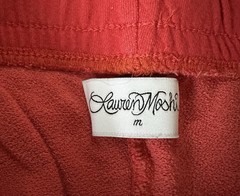 Lauren Moshi Tawny Stars Red White Wide-Leg Cotton Modal Track Pants M $163