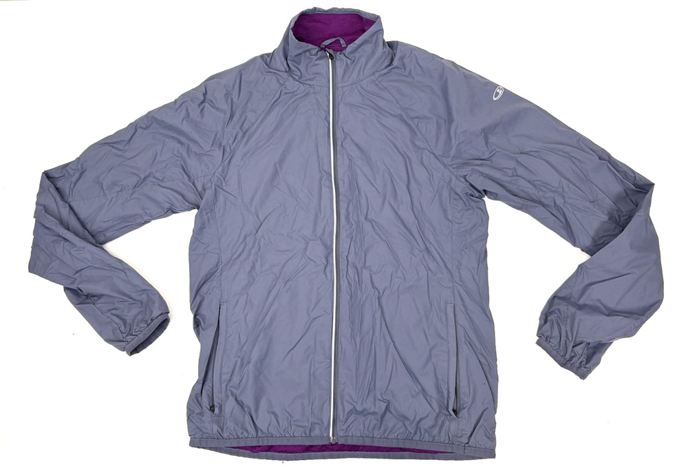 Icebreaker GT Merino Cool-Lite Windbreaker Full Zip Jacket Womens Medium Gray