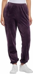 Womens Lazypants High Rise Velour Pants Purple XS X-Small