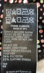 Good Move M&S Uk 18 Black/Multi Dot Gym Leggings Cropped Leg Active Wear Stretch