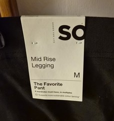 Mid Rise Black Leggins Size M