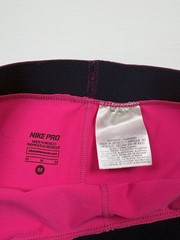 Nike Pro Dri-FIT Women’s Compression Shorts Pink Purple Black Logo Size M
