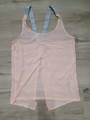 Nike Training Tank Top Mesh Lightweight Peach Athletic Womens Medium Running