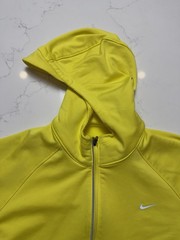 Nike Pro Dri-FIT Half Zip Pullover Hoodie Neon Yellow Women’s Large Running