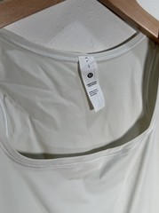 NWT Lululemon Bodysuit Womens Nulu Square Neck Sleeveless Bone Sz S New