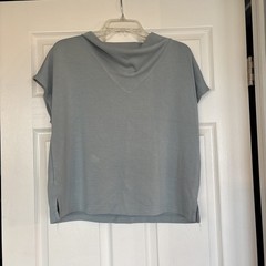 Lou & Grey, Scuba Soft, Cap Sleeve, Cowl Neck, Sweatshirt. Dusty Green