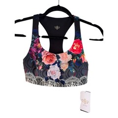 Johnny Was Bee Active Reversible Sports Bra Boho Chic XS NWT Floral