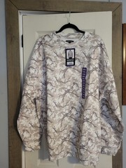 Soft State O Mine Camo Crew Fleece Sweat shirt. Size XXL. Autumn Camo. NWT.