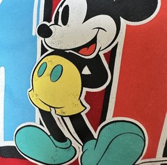 Disney Mickey Mouse Red Sweatshirt Juniors Large Vintage Graphic Crewneck Retro