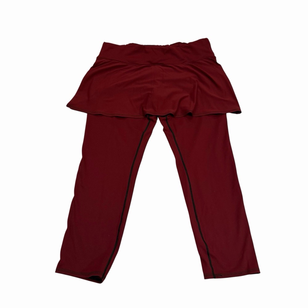 Blyss Running Skirt with Leggings Womens XL Athletic Burgundy Exercise 1 Piece