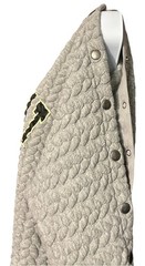 Vanderbilt University Quilted Sweatshirt Women Medium Sleeve Buttons Gray Preppy