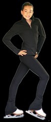 ChloeNoel PS735 Solid Over-the-hill Skate Elite Figure Skating Pants with Front