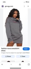 Fashion Nova Sweatshirt Hoodie Dress Turtle Neck Lounge “Hollywood” Embroidered