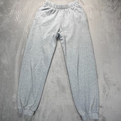 Brandy Melville Sweatpants Womens Heather Gray Fleece Lined Tapered Leg Casual