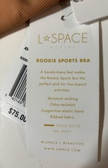 NWT L Space Active Rookie Sports Bra Sessions in Putty Womens XL L*Space $75