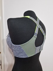 Maidenform Sport Gray & Green Convertible Low Impact Wire free Bra 36DD New