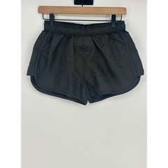 Essentials Fear Of God Women’s Small 100% Nylon Running Shorts In Iron Black