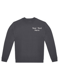 B&C Unisex crew Sweatshirt Embroidered Custom Logo Text Staff Workwear Jumper