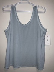 NIKE YOGA TRAINING BLUE BREATHABLE KNIT LOOSE FIT TANK TOP PLUS SIZE 1X NWT $50
