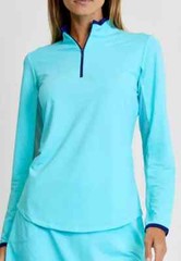 G LIFESTYLE Gottex Long Sleeve Mock Golf Tennis Shirt Vented S-L BB