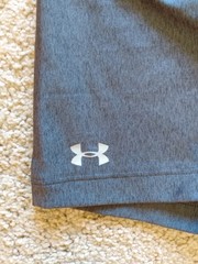 Under Armour Medium Women 3″ Shorty Compression Shorts HeatGear Gray 1270720 EUC