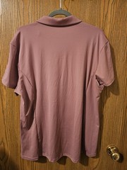 Voodoo Women’s Solid Pink Short Sleeve 1/4 Zip Polo UV Protection Size XXL