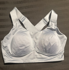 DSG Do It All Wireless High Support Crossback Hook & Eye Sports Bra Gray L