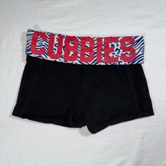 Y2K PINK Victoria’s Secret Cubbies Animal Print Foldover Yoga Shorts Black XS