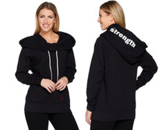 PEACE LOVE WORLD SOFT FLEECE KNIT OVERSIZED HOODIE PULLOVER NEW $ 66